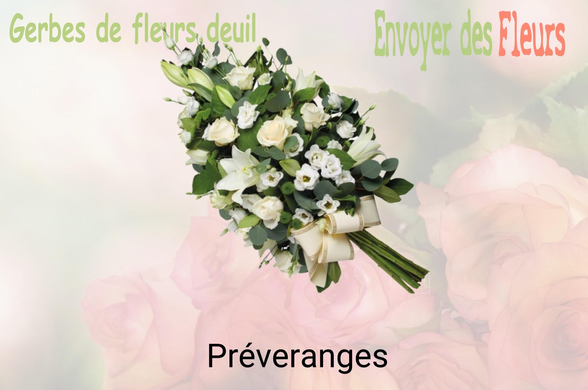 Gerbe de fleurs de deuil livrée à Préveranges